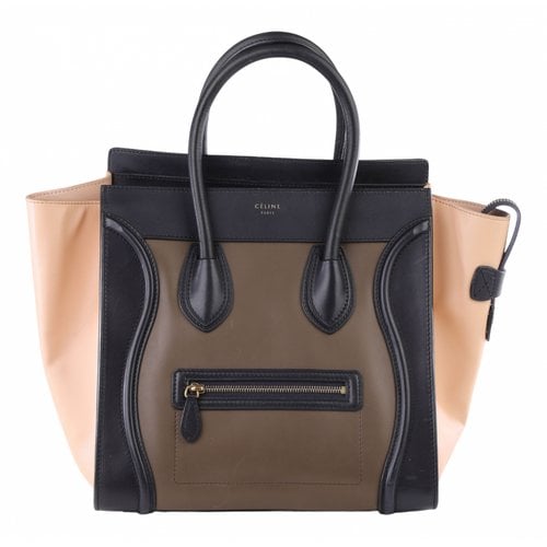 Pre-owned Celine Leather Tote In Multicolour