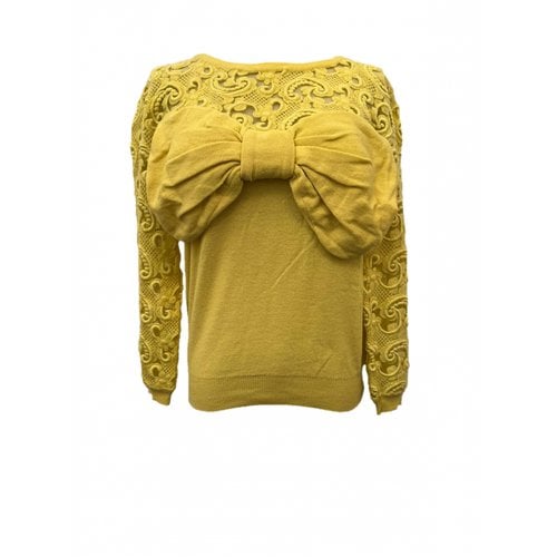 Pre-owned Sonia Rykiel Wool Jumper In Yellow