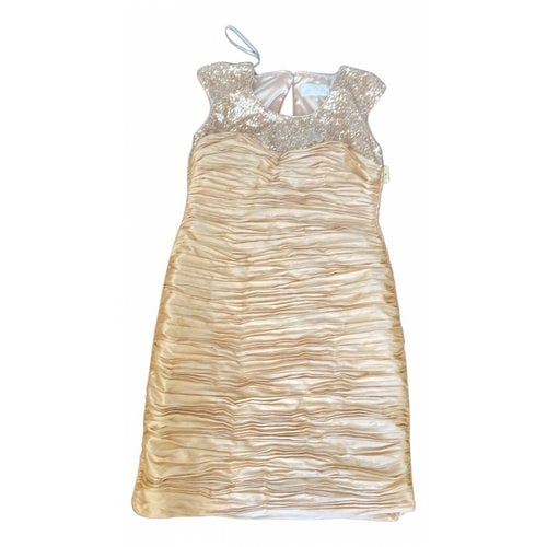 Pre-owned Mikael Aghal Dress In Beige