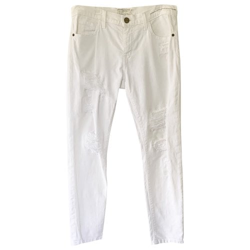Pre-owned Current Elliott Trousers In White
