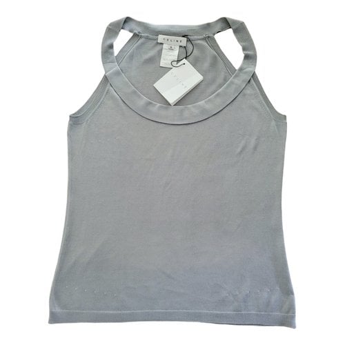 Pre-owned Celine Silk Camisole In Grey