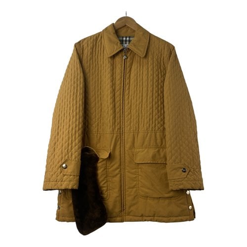 Pre-owned Burberry Wool Coat In Yellow