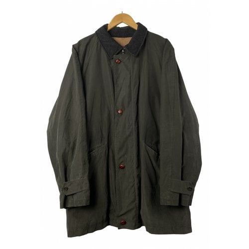 Pre-owned Burberry Wool Trenchcoat In Khaki