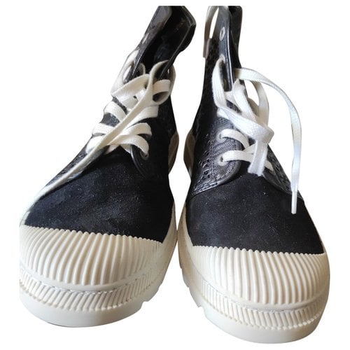 Pre-owned Pataugas Leather Trainers In Black