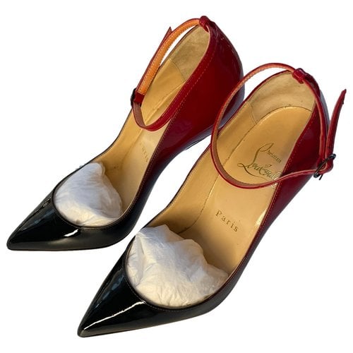 Pre-owned Christian Louboutin Pigalle Patent Leather Heels In Red