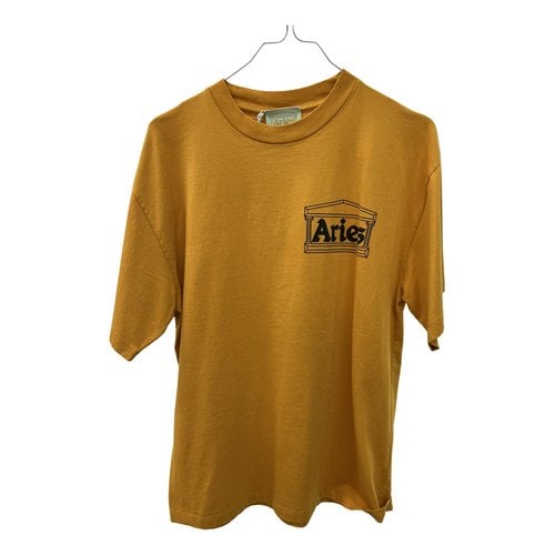 Pre-owned Aries T-shirt In Yellow