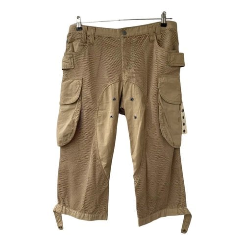 Pre-owned D&g Trousers In Khaki