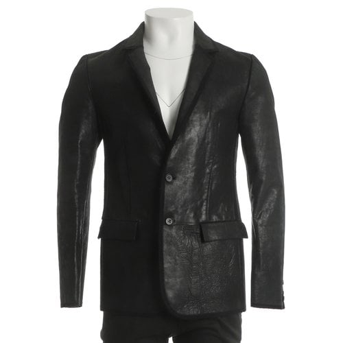 Pre-owned Maison Margiela Leather Jacket In Black