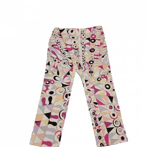 Pre-owned Emilio Pucci Straight Pants In Multicolour
