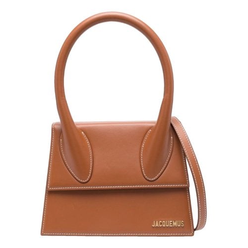 Pre-owned Jacquemus Chiquito Leather Crossbody Bag In Brown