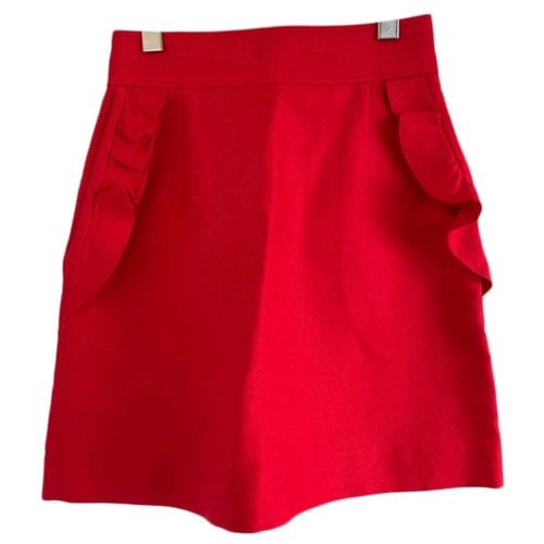 Pre-owned Sandro Spring Summer 2021 Mini Skirt In Red