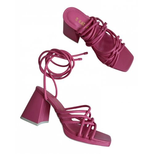 Pre-owned Kat Maconie Vegan Leather Sandal In Pink