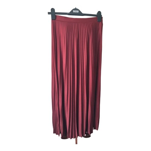 Pre-owned Massimo Dutti Maxi Skirt In Brown