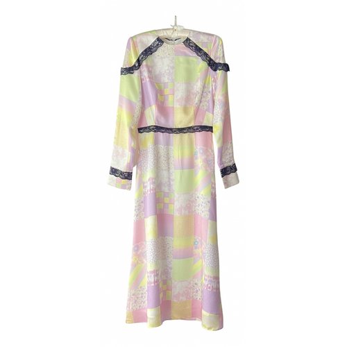 Pre-owned Olivia Rubin Silk Mid-length Dress In Multicolour