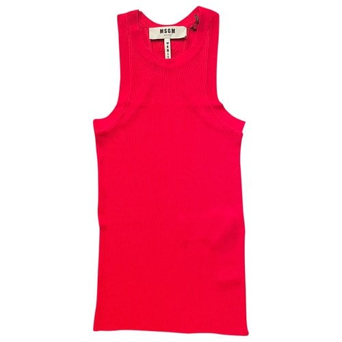 Pre-owned Msgm Vest In Red
