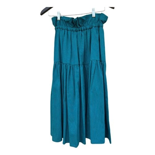 Pre-owned Kenzo Maxi Skirt In Blue