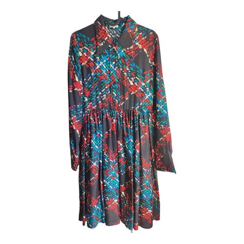 Pre-owned Manoush Silk Mid-length Dress In Multicolour