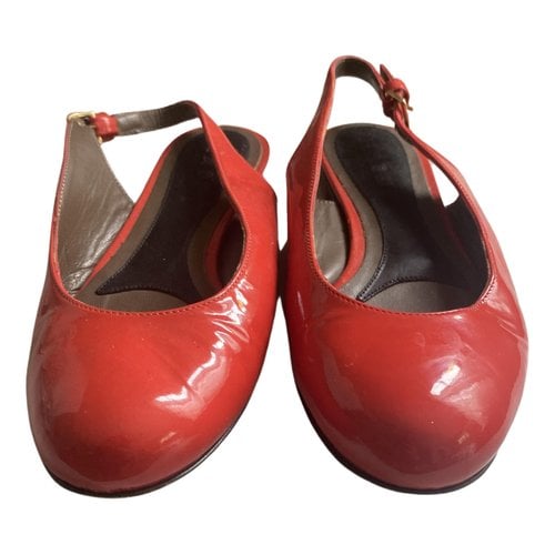 Pre-owned Marni Patent Leather Sandal In Red