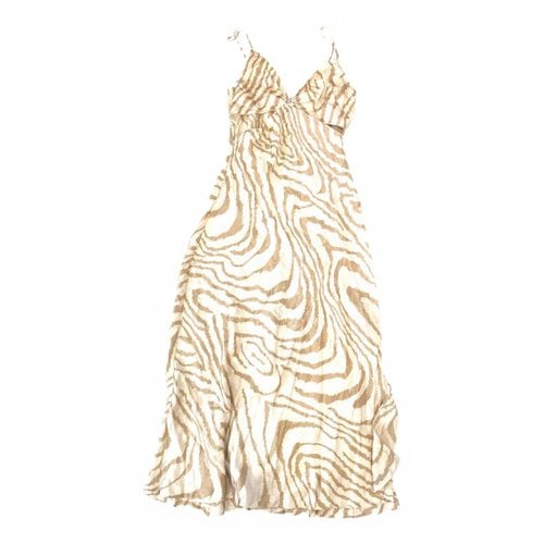 Pre-owned Jonathan Simkhai Silk Mid-length Dress In Ecru