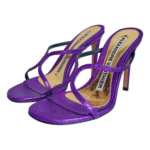 Pre-owned Alexandre Vauthier Leather Sandal In Purple
