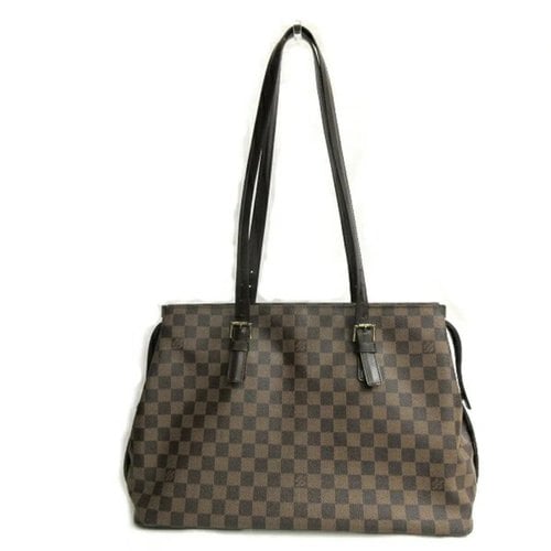 Pre-owned Louis Vuitton Chelsea Cloth Handbag In Brown