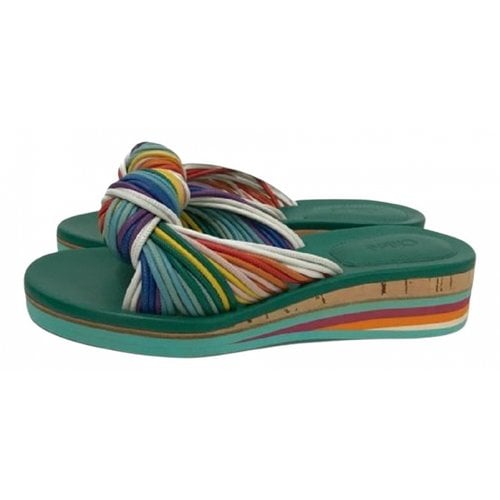 Pre-owned Chloé Leather Sandal In Multicolour