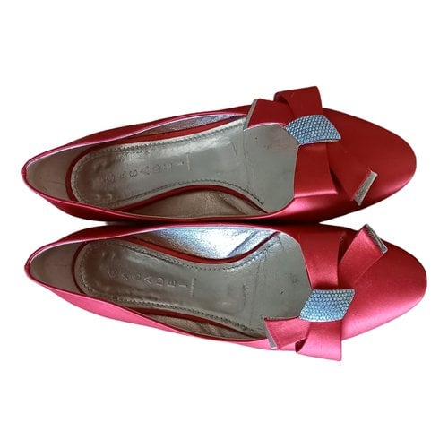 Pre-owned Casadei Cloth Flats In Red