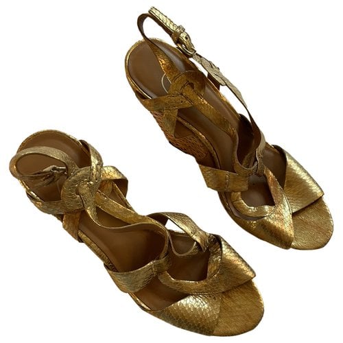 Pre-owned Ash Leather Sandal In Gold