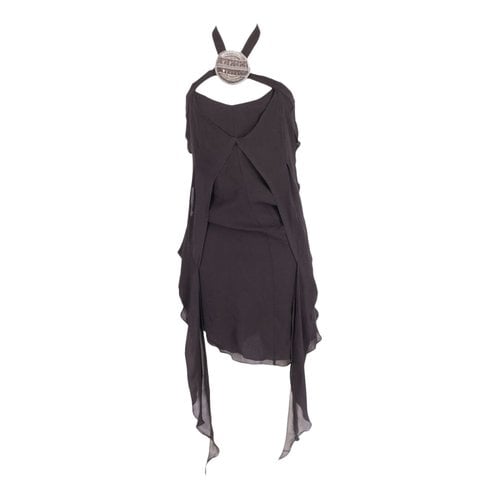 Pre-owned Roland Mouret Silk Mini Dress In Black