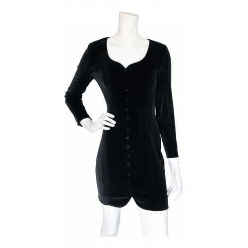 Pre-owned Moschino Cheap And Chic Velvet Mini Dress In Black