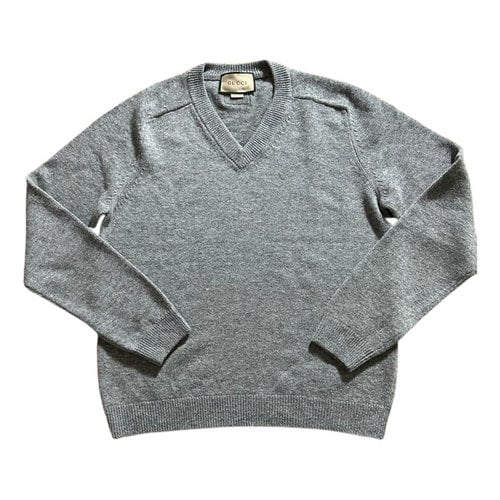 Pre-owned Gucci Wool Pull In Grey