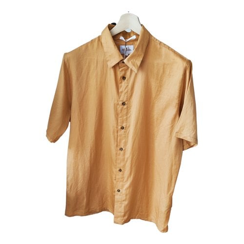 Pre-owned Afends Silk Shirt In Camel