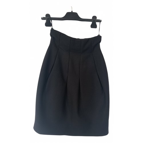 Pre-owned Alexander Mcqueen Wool Mini Skirt In Black