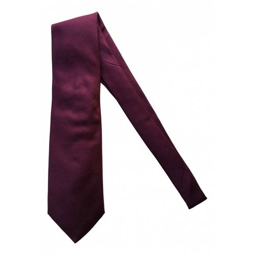 Pre-owned Pink Memories Silk Tie In Purple
