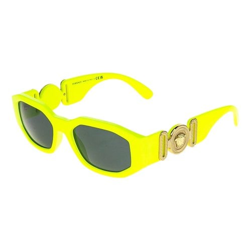 Pre-owned Versace Medusa Biggie Sunglasses In Yellow