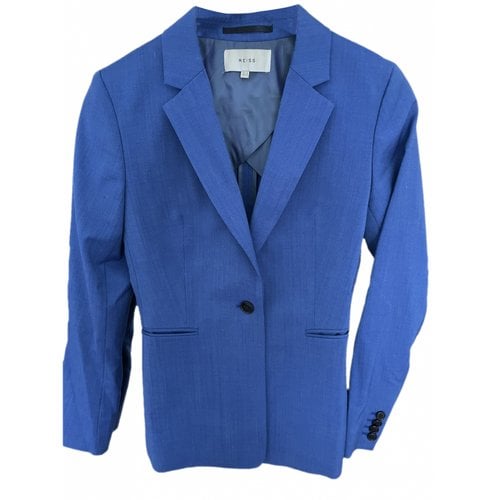 Pre-owned Reiss Wool Blazer In Blue