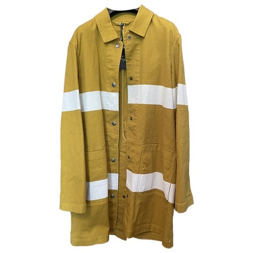 Pre-owned Fay Coat In Yellow