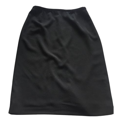 Pre-owned Armani Collezioni Wool Mid-length Skirt In Black