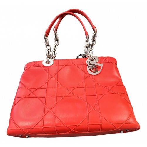 Pre-owned Dior Leather Tote In Red