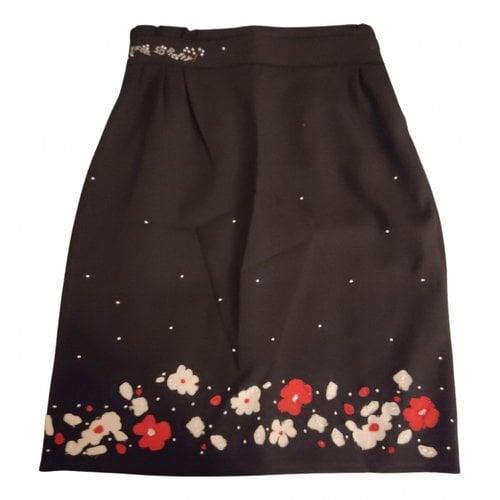 Pre-owned Moschino Glitter Mini Skirt In Black