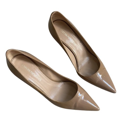 Pre-owned Emporio Armani Leather Heels In Beige