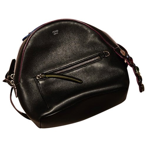 Pre-owned Fendi Leather Backpack In Black