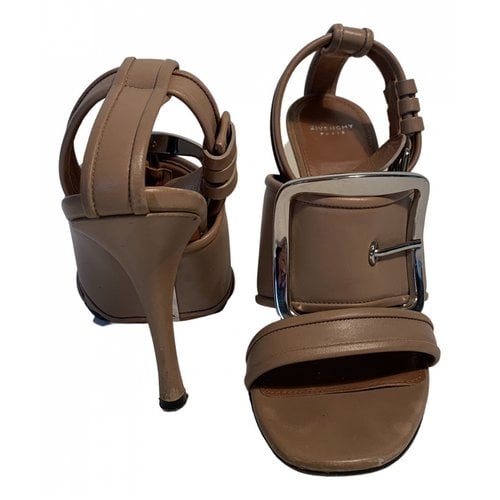 Pre-owned Givenchy Leather Sandal In Beige