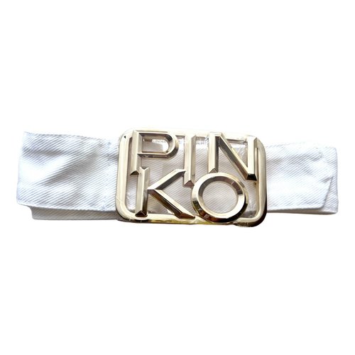 Pre-owned Pinko Belt In White