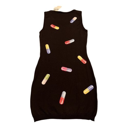 Pre-owned Moschino Wool Dress In Black