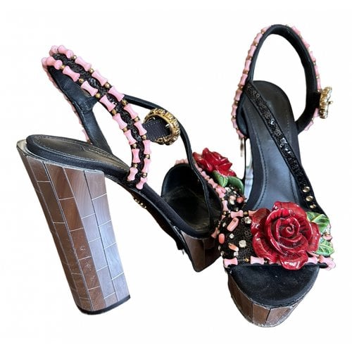 Pre-owned Dolce & Gabbana Leather Heels In Multicolour