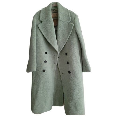 Pre-owned Burberry Faux Fur Coat In Green