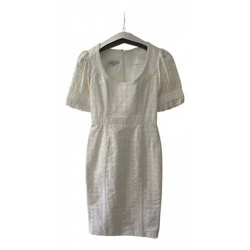 Pre-owned Andrew Gn Mini Dress In White