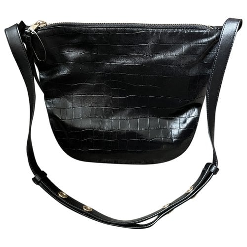 Pre-owned Allsaints Leather Crossbody Bag In Black