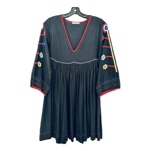 Pre-owned Ulla Johnson Silk Mini Dress In Black